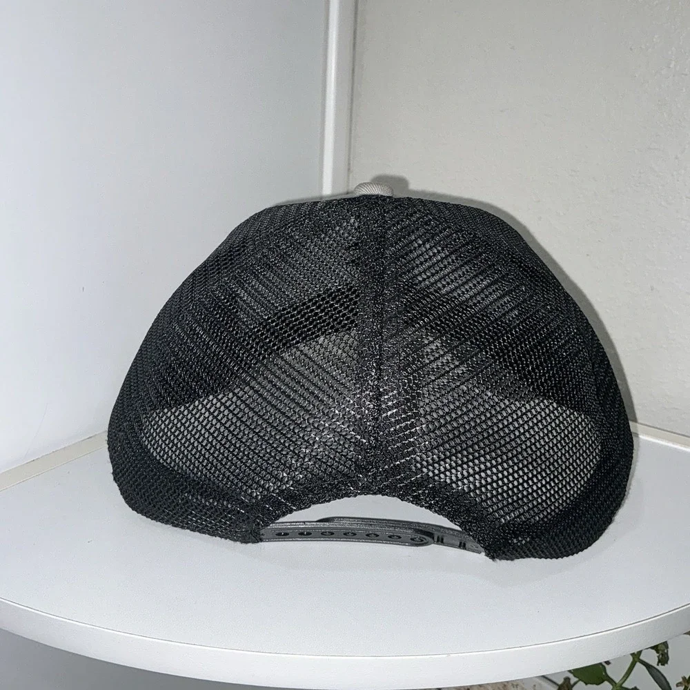 Suzuki Mesh Back Adjustable Gray Black Trucker Hat for Men Motorcycle Theme